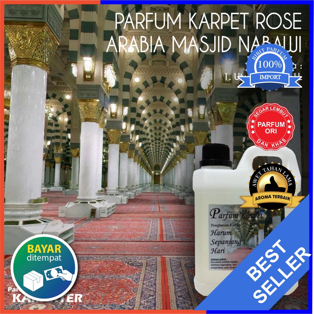 Parfum Karpet Nabawi Wangi Tahan Lama | Pewangi Karpet dan Sajadah | UK 1 LITER | Bisa Cod | Terlaris