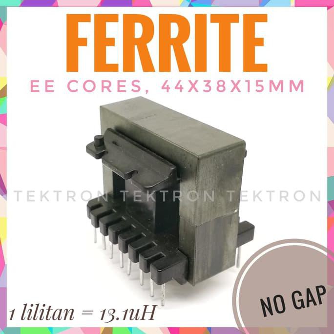 

TDK Ferrite EE cores, 44x38x15mm+Bobin, ferit no gap, 1 lilitan=13,1uH tektron22 Ayo Beli