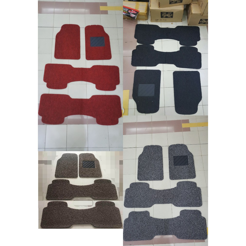 Karpet Mobil Karpet Mie Fortuner Keriting Bihun 3 Baris 4 Pcs Karpet Mobil Toyta Fortuner