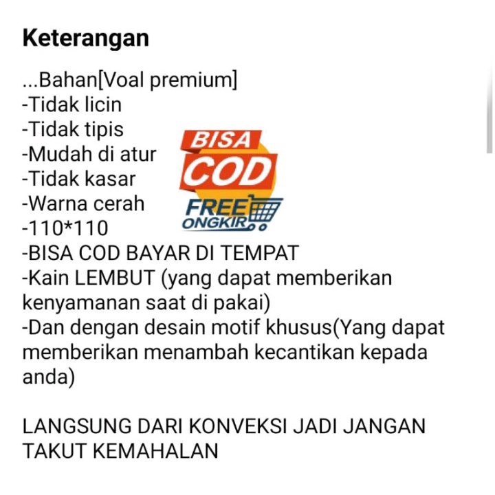 HIJAB SEGI EMPAT / JILBAB MOTIF / KERUDUNG MOTIF / PRINTING LASER CUT PREMIUM-2