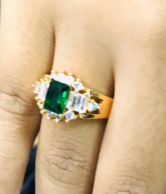 Cincin wanita //cincin permata //cincin replika berlian //cincin lapis emas //perhiasan//cincin