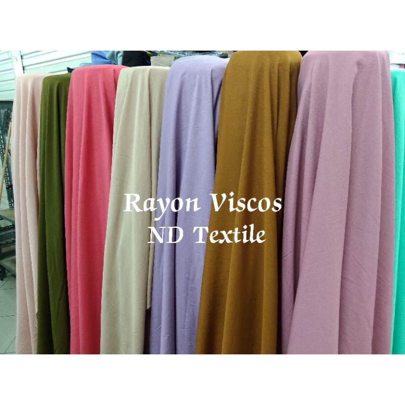 Bahan RAYON VISCOS/KATUN RAYON/Harga Per 1/2(0.5)mtr