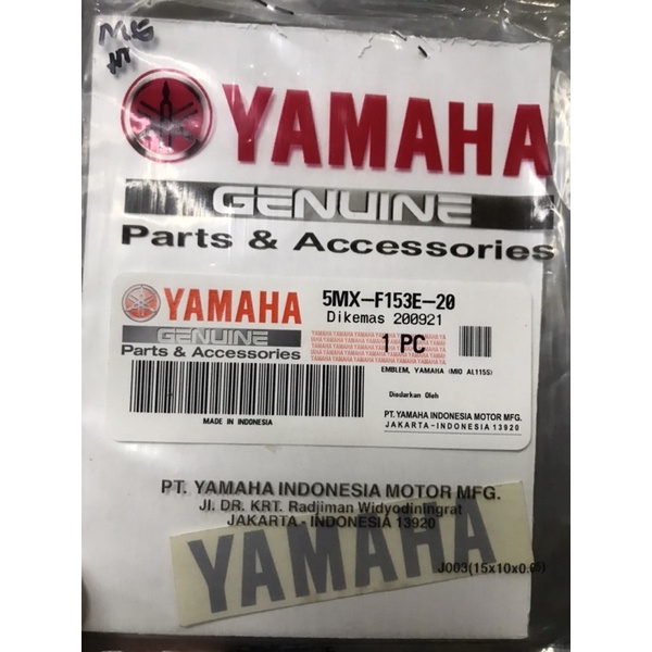 Emblem Yamaha Mio AL115S 5MX-F153E-20 nouvo