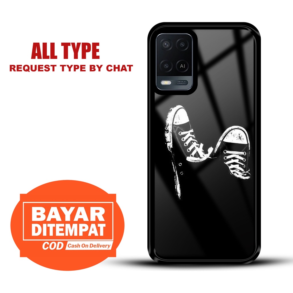 Candyaccaja - REALME 3 5 5i 5 PRO 6 7i 2 8 8 PRO - Case MOTIF SEPATU COWOK - Fashion Case Terbaru Te