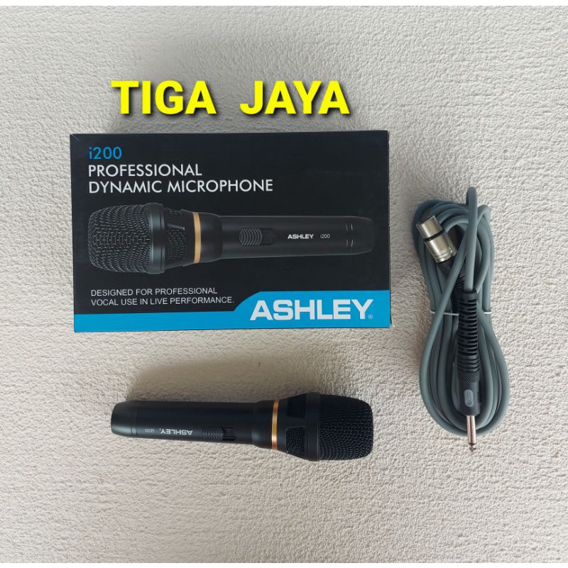 Mic Kabel Ashley i200 i 200 Mik Dinamik Microphone Cable Ashley i200 Original