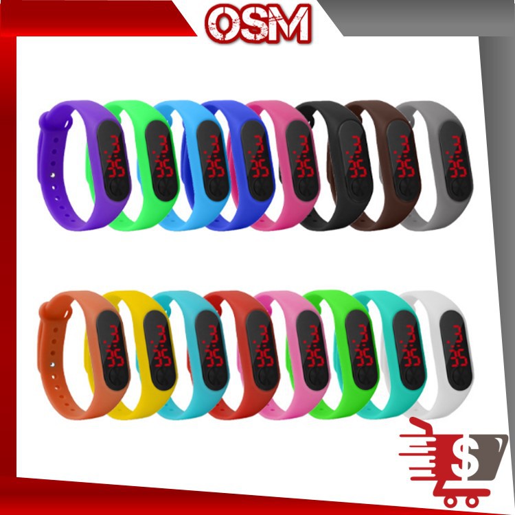 OSM - J169 Jam Tangan Band Watch / Jam Tangan LED / Arloji / Jam Tangan Unisex / Jam Tangan Digital