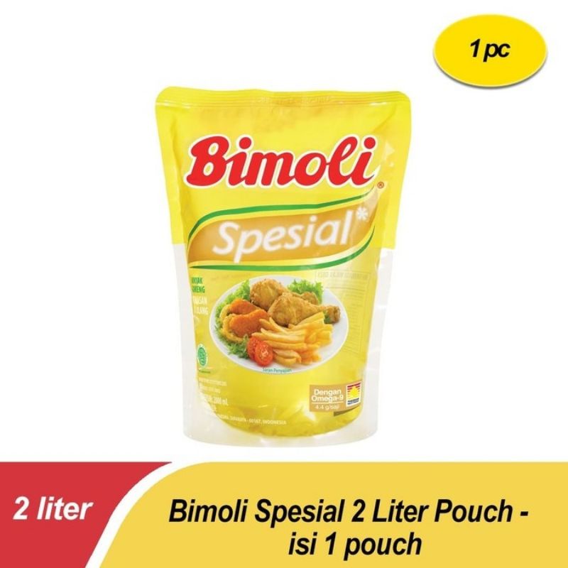 

MINYAK GORENG BIMOLI SPECIAL REFILL POUCH 2000ML jumbo - ISI ULANG 2 LITER besar