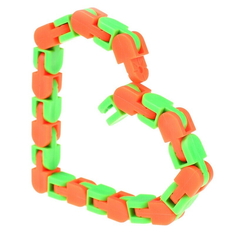 24 Links Wacky Tracks Snap and Click Toys/ Multicolor Chain Classic Snake Puzzle Sensory Toys/ Fidget Toy Stress Relief/ Children's Day Gifts Educational Toys