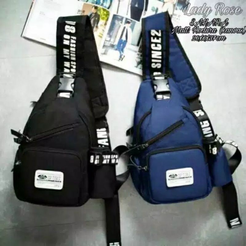 Tas selempang adam / tas waistbag simple / tas wanita pria