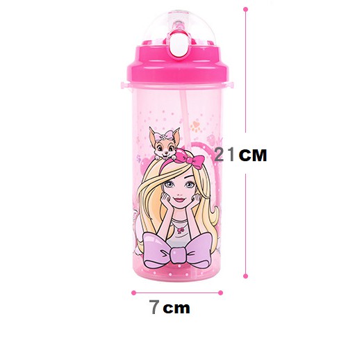 Botol minum PLASTIK PP5 BPA FREE  650 ml Karakter Barbie / Botol air minum anak BPA Free 650 ml BARBIE ORIGINAL