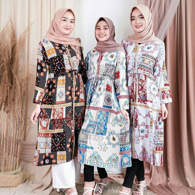 TUNIK HERDINA MOTIF ETNIK