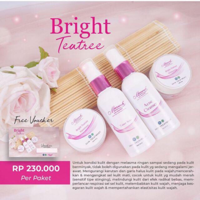 MARWAH PAKET BRIGHT TEATREEE (btt/ berminyak beruntusan kecil)