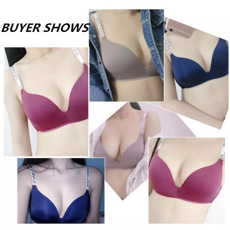 Logirlve Wanita TR39 Bra Seamless Bra Nirkabel Push Up Bra Bralette Import Real Pict afm