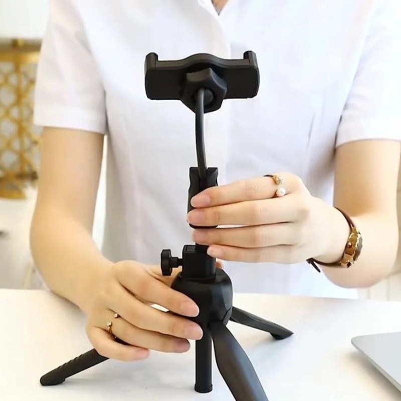 Braket Tripod Stand Holder Handphone Universal Rotasi Putar