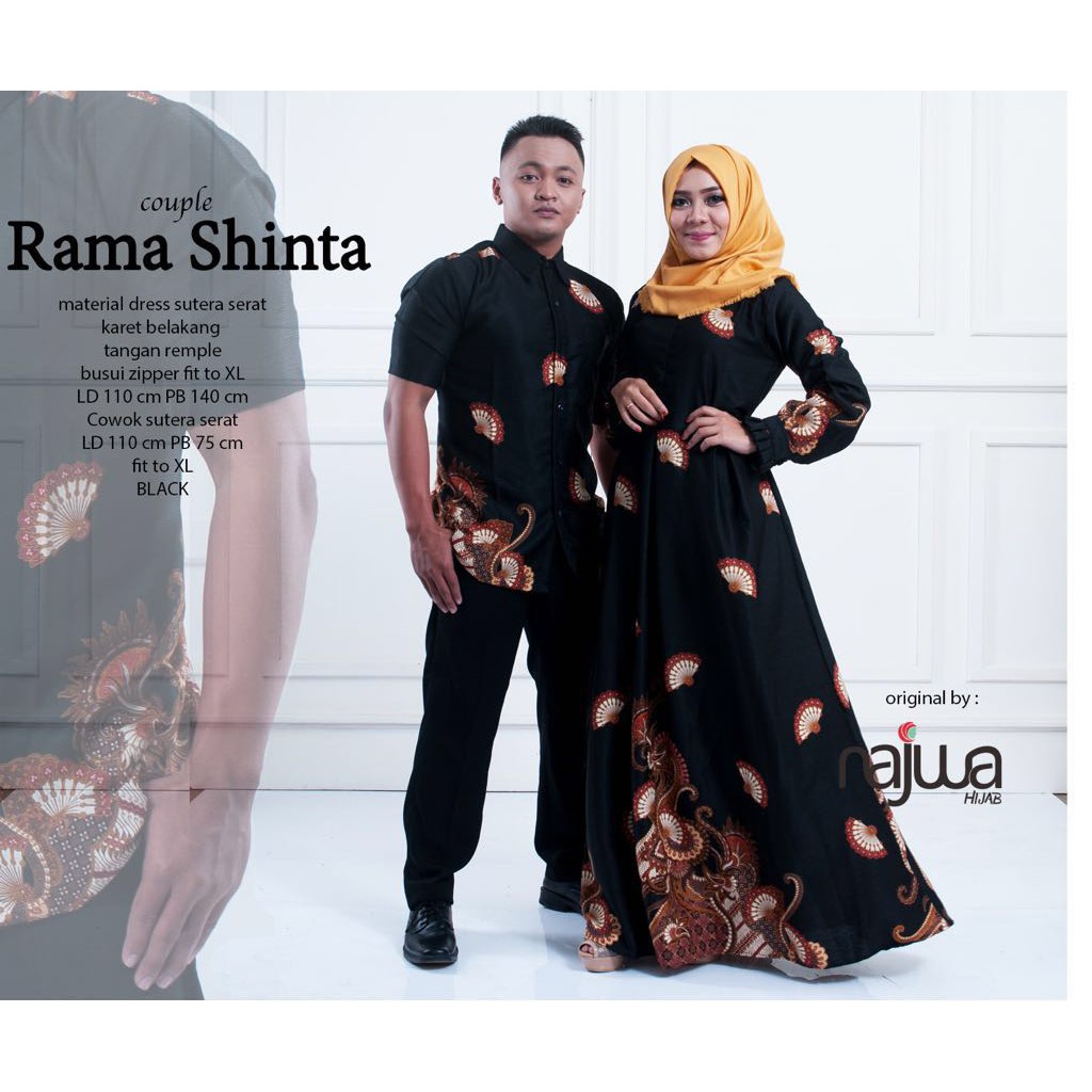 Rama Shinta Batik Gamis Couple Mat Sutra Serat