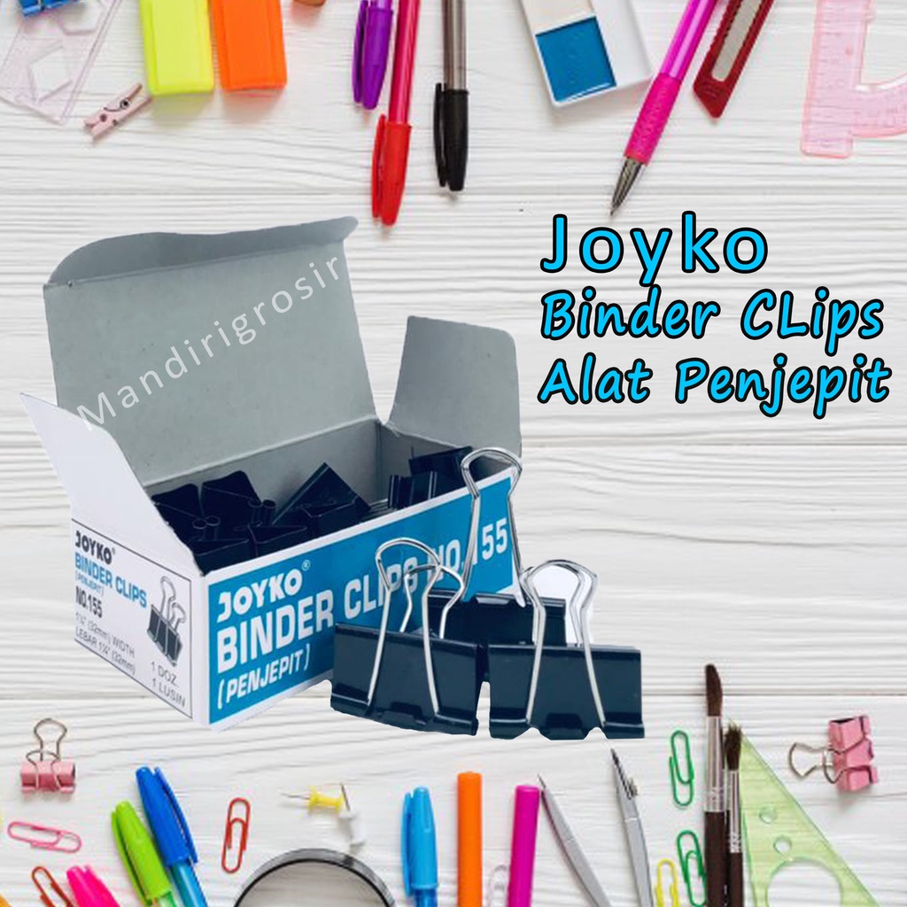 Binder CLips No.155 * Joyko * Alat Penjepit * Isi 12pcs