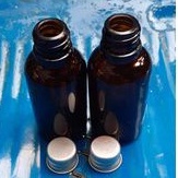 botol kaca coklat 50 ml tutup ulir almunium