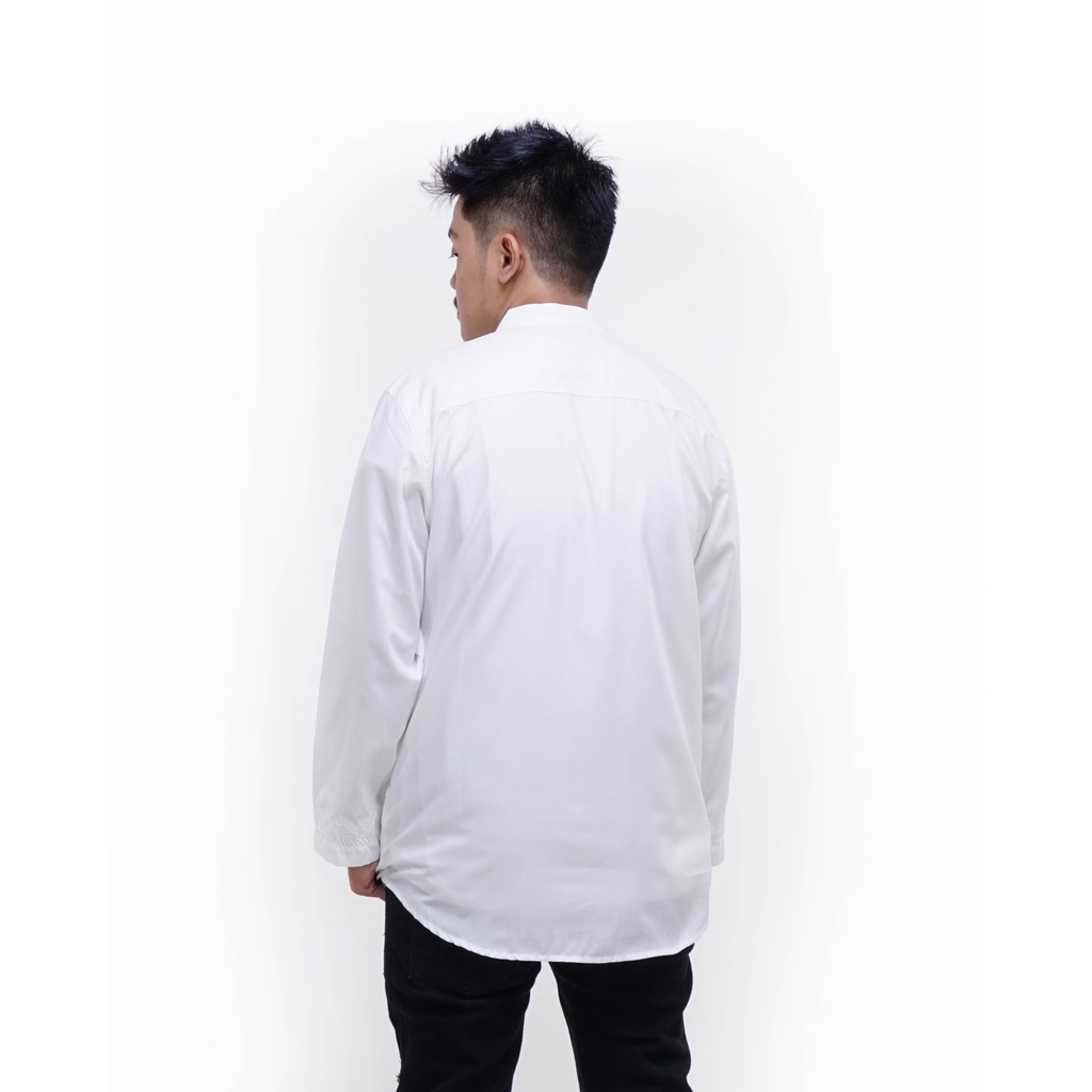 KEMEJA KOKO LENGAN PANJANG FRIDAY KILLER | GRAIL ALL WHITE LONGSLEEVE