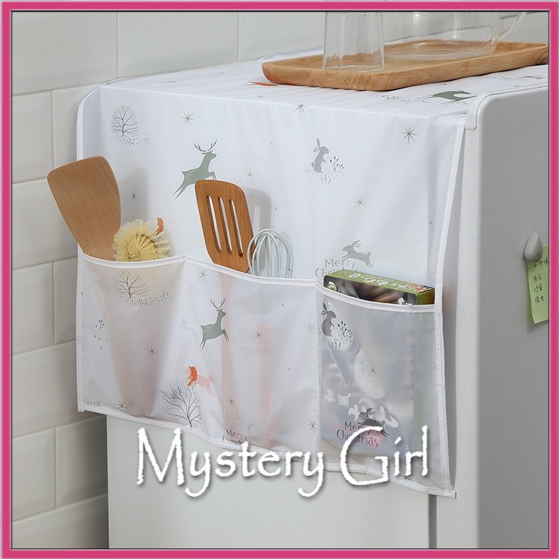 Mysterygirl - Taplak kulkas Alas Kulkas Cover kulkas Penutup Cover Kulkas Waterproof Tempat