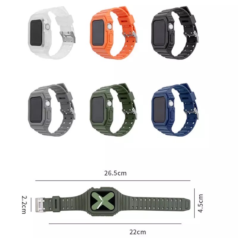 Sport Case Plus Strap iWATCH TPU band Silicone Series 3,4,5,6,SE,7 Retro Strap