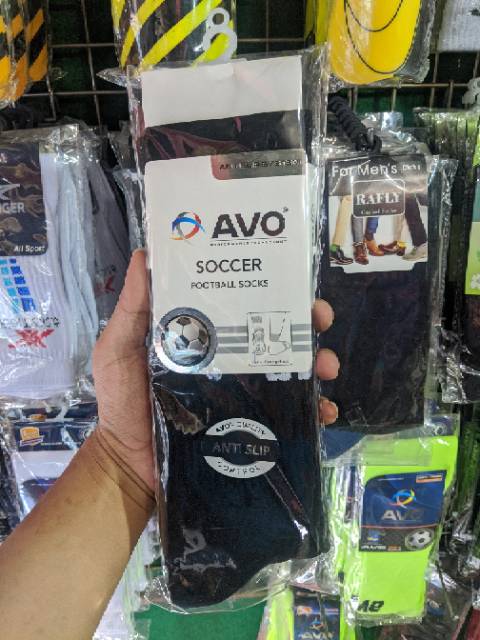 Kaos kaki AVO Long di atas lutut panjang polos anti slip