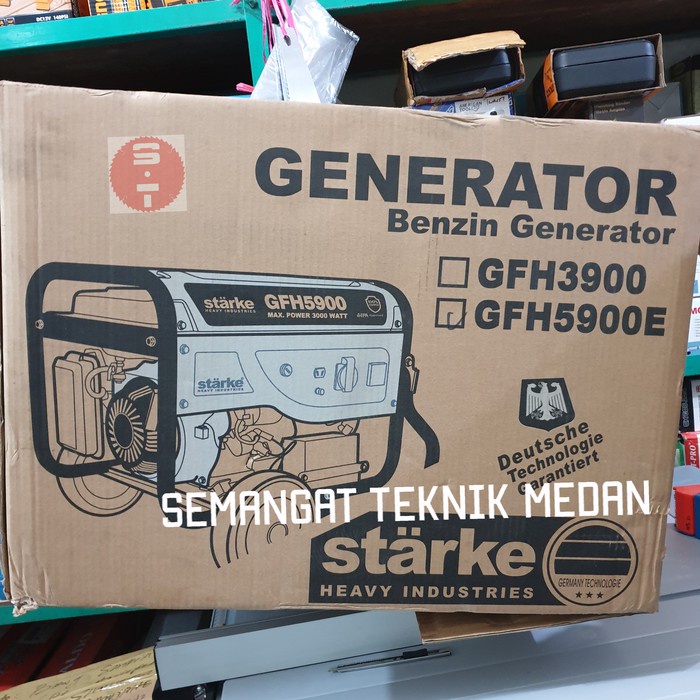 GENSET GENERATOR TEMBAGA 3000 WATT ELECTRIC STARTER STARKE