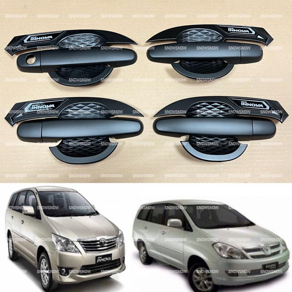 Paket Outer Handle Cover Innova Lama Old 2005 2010 2014 2015 Diamond Hitam