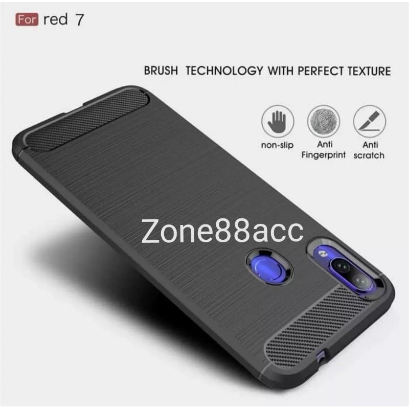 Redmi 7 Silicon Case Softcase iPAKY Carbon Casing Cover TPU