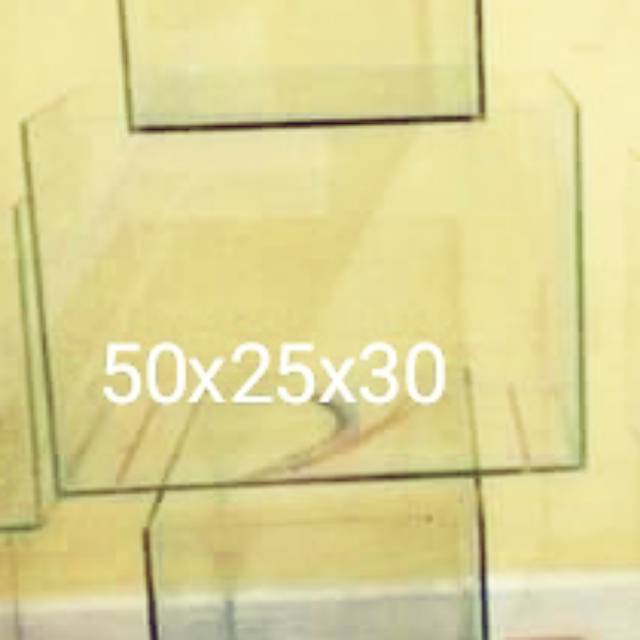 Akuarium kaca 50x25x30