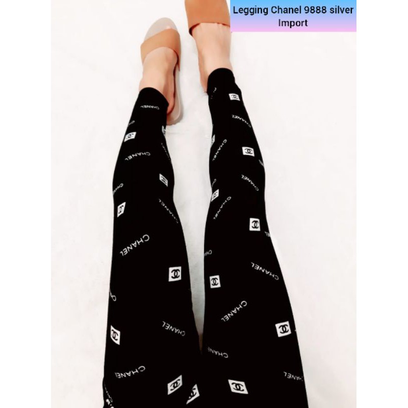 NEW LEGGING CHANEL 9888 SILVER IMPORT / LEGGING IMPORT MURAH / LEGGING MURAH