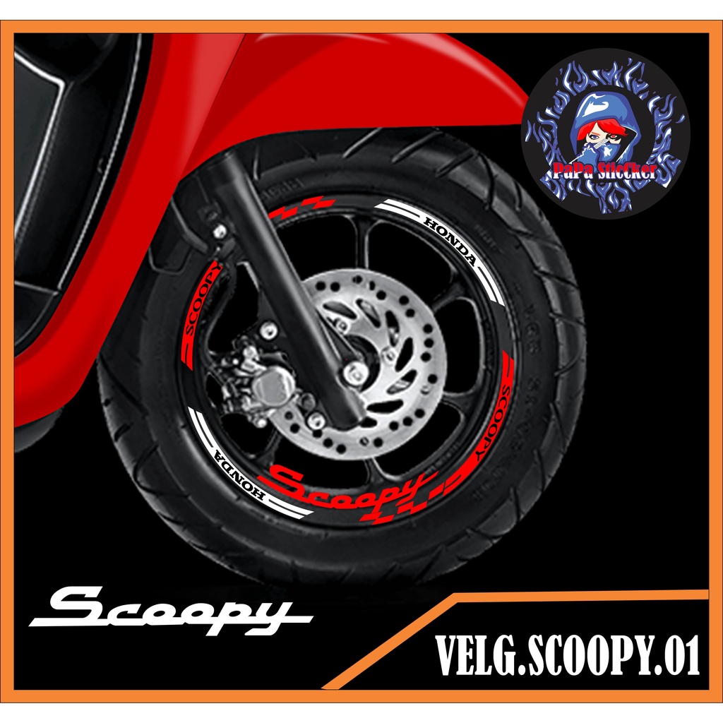 STIKER VELG SCOOPY CUTTING STICKER VELG SCOOPY CUTTING VARIASI HONDA SCOOPY LIS BAN/VELG 01