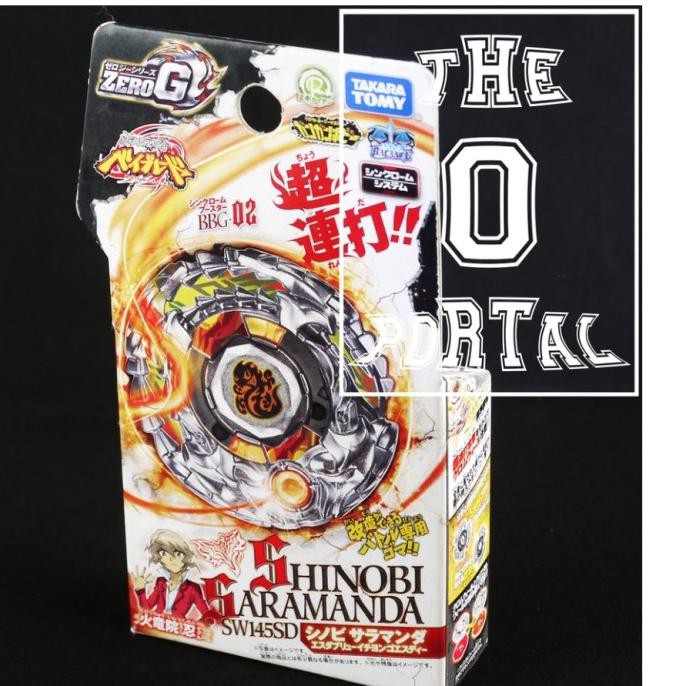 BEYBLADE ZERO G ORIGINAL TAKARA TOMY ZERO G SHINOBI SARAMANDA GASING