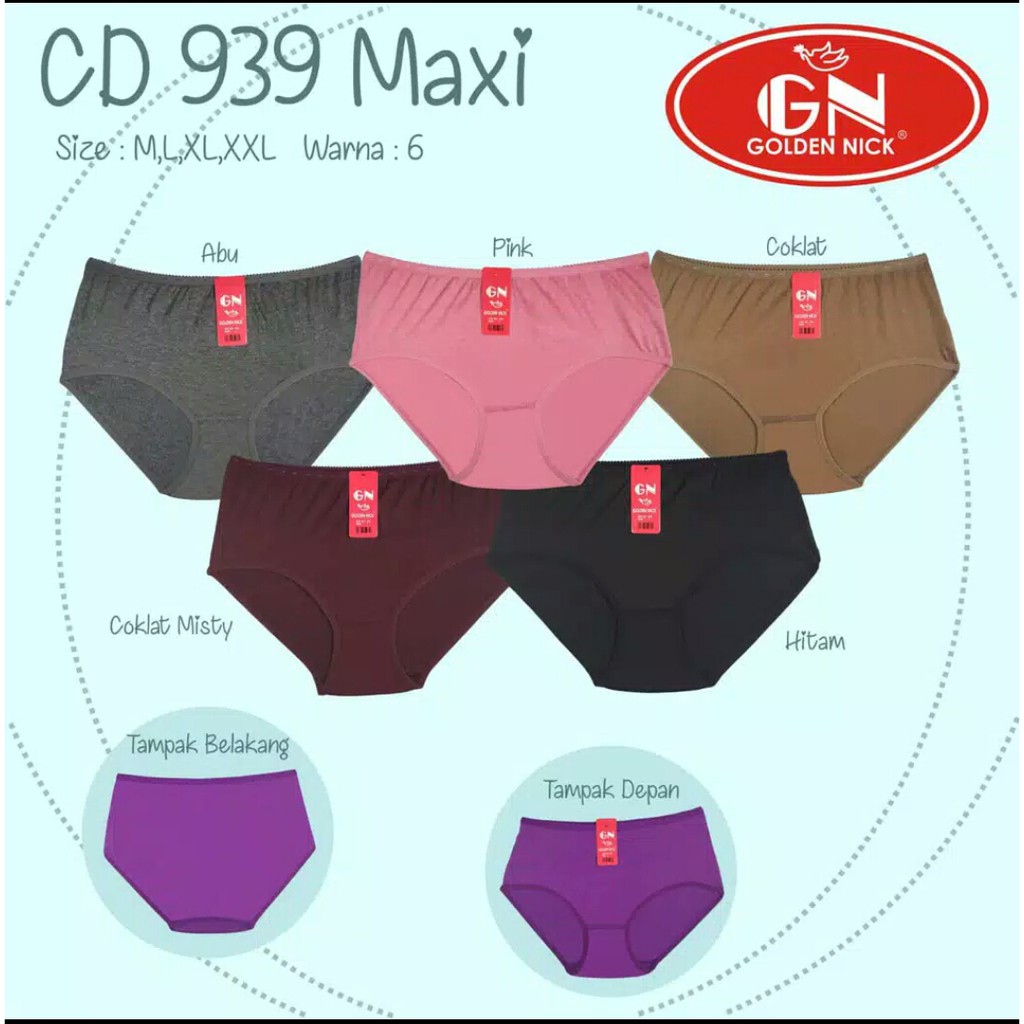 Cd Wanita Golden Nick 939 Katun Warna Gelap