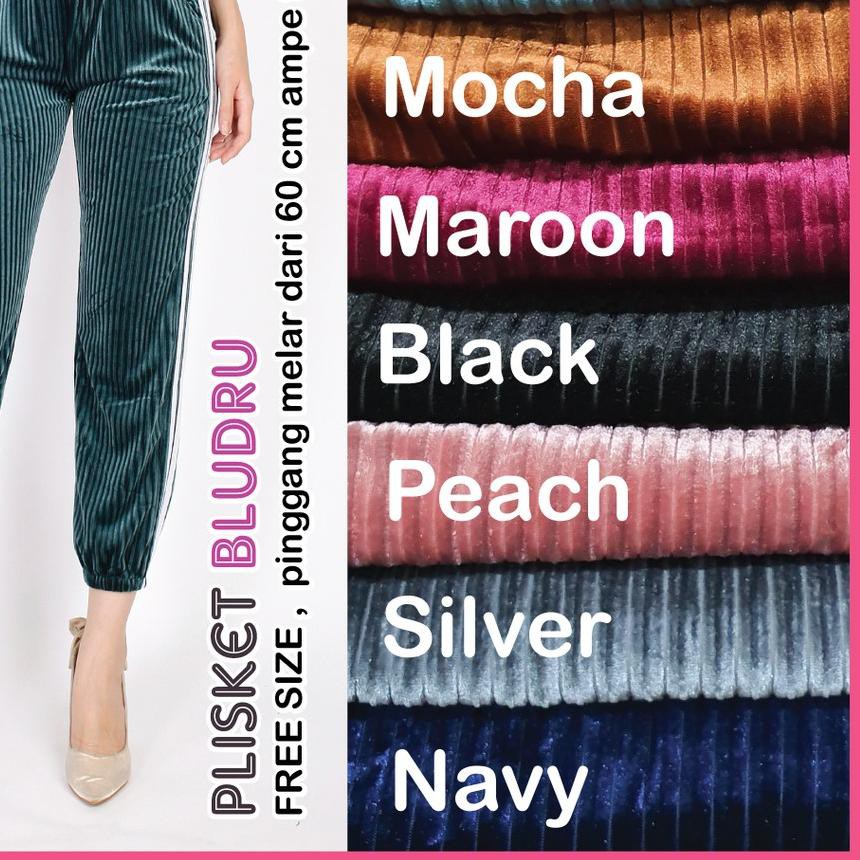 HNJ✦ JOGGER PLISKET WANITA / Jogger plisket bludru wanita import / Jogger jumbo wanita TERBARU