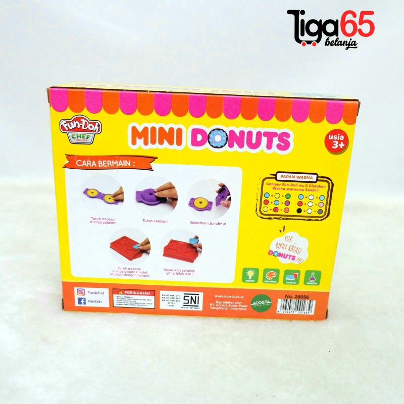 Fun Doh / Lilin Mainan Anak / Mainan Edukasi / Clay / Mini Donuts / Fun Dough Mini Donuts