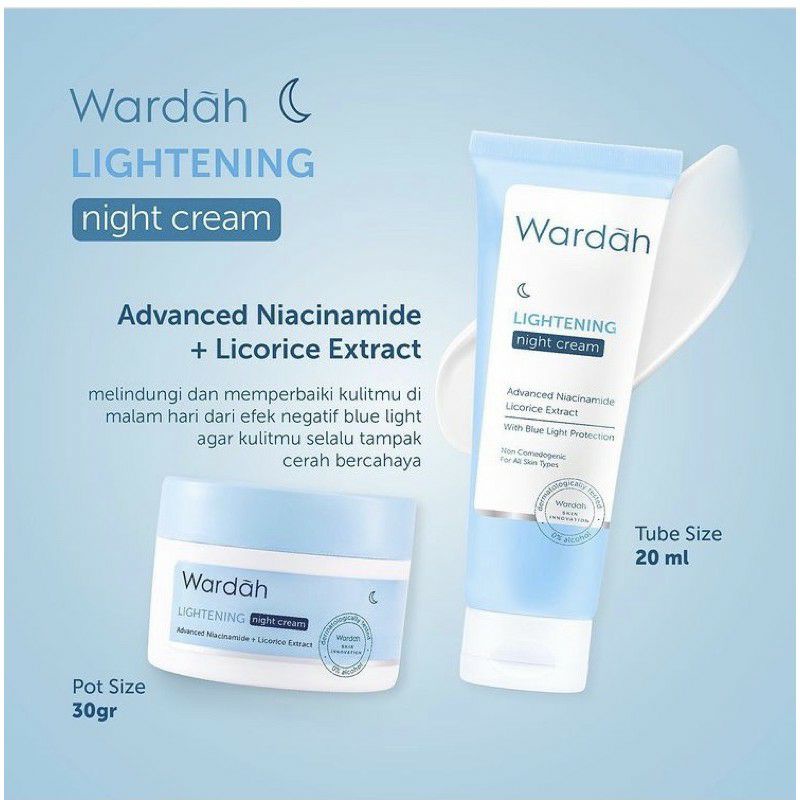 wardah lightening cream siang malam