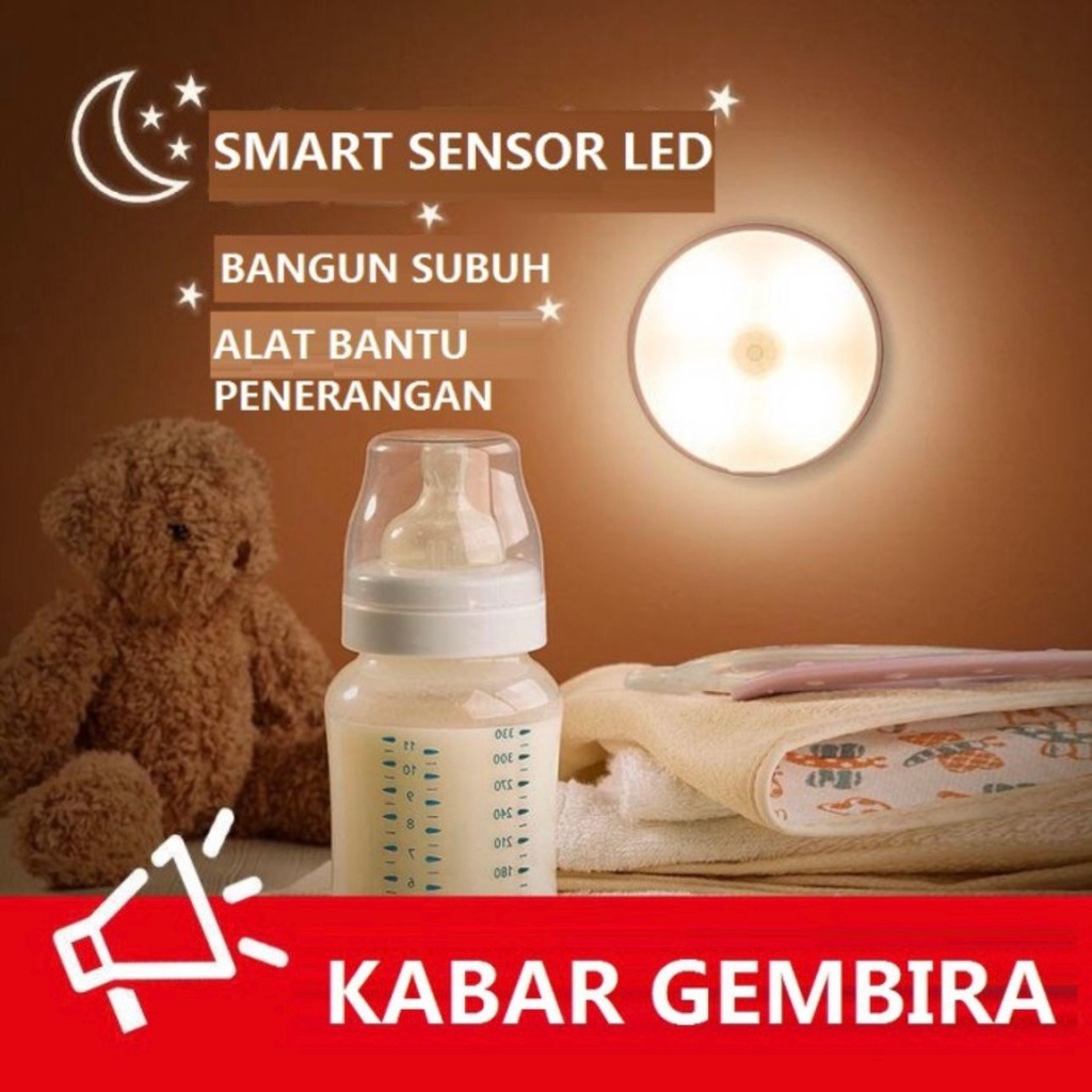 Lampu LED Sensor Gerak Otomatis LAMPU TIDUR SENSOR GERAK LED LAMPU LEMARI LAMPU TANGGA EMERGENCY