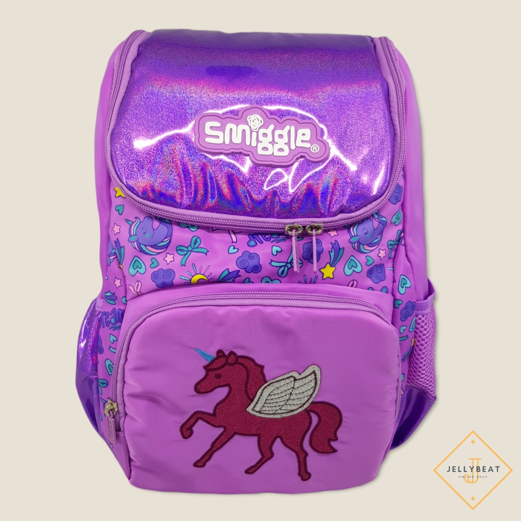 Tas Ransel Import Smiggle - Junior Purple Unicorn