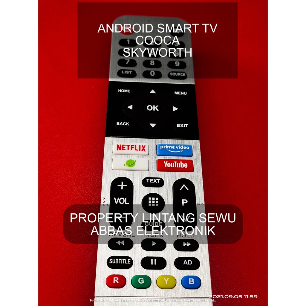 REMOT LCD TV SMART TV ANDROID COOCA SKYWORTH SILVER COCAA