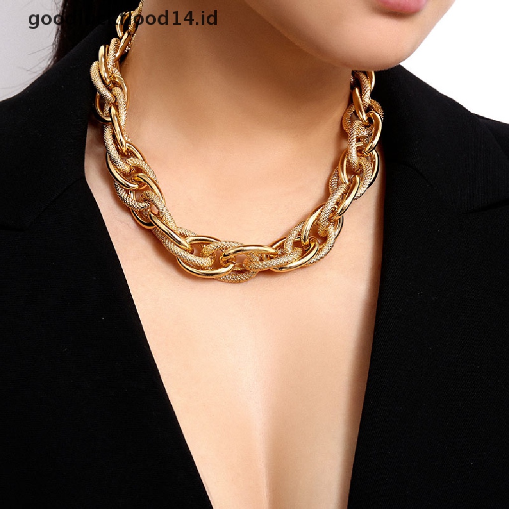 [OOID] Punk Choker Necklace Collar Hip Hop Heavy Metal Thick Chain Necklace Chain Gifts ID