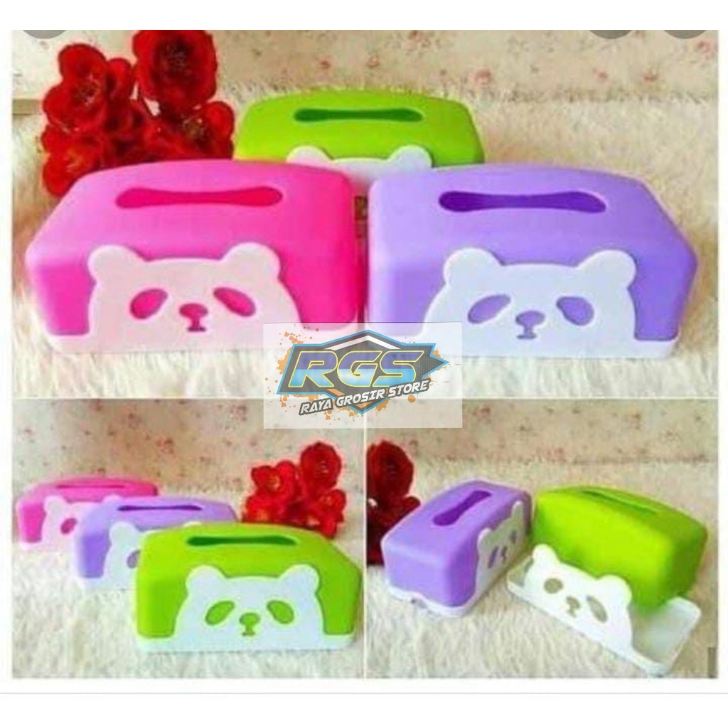 TEMPAT TISU ( KARAKTER ) GROSIR / TISUE KOTAK / KOTAK TISSUE PLASTIK PANDA