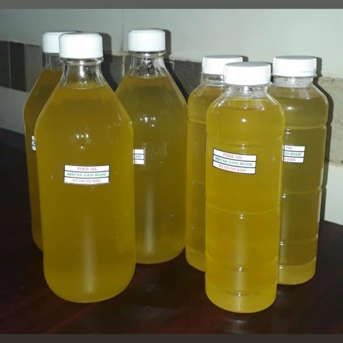 

Terlaris Minyak Babi Murni/ Lard Oil / Pork Oil / CuJiu Homemade
