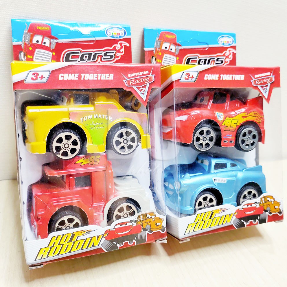 Cars Hot Roddin 2in1 198-A11 Mainan Mobil Mini Figure Lightning McQueen