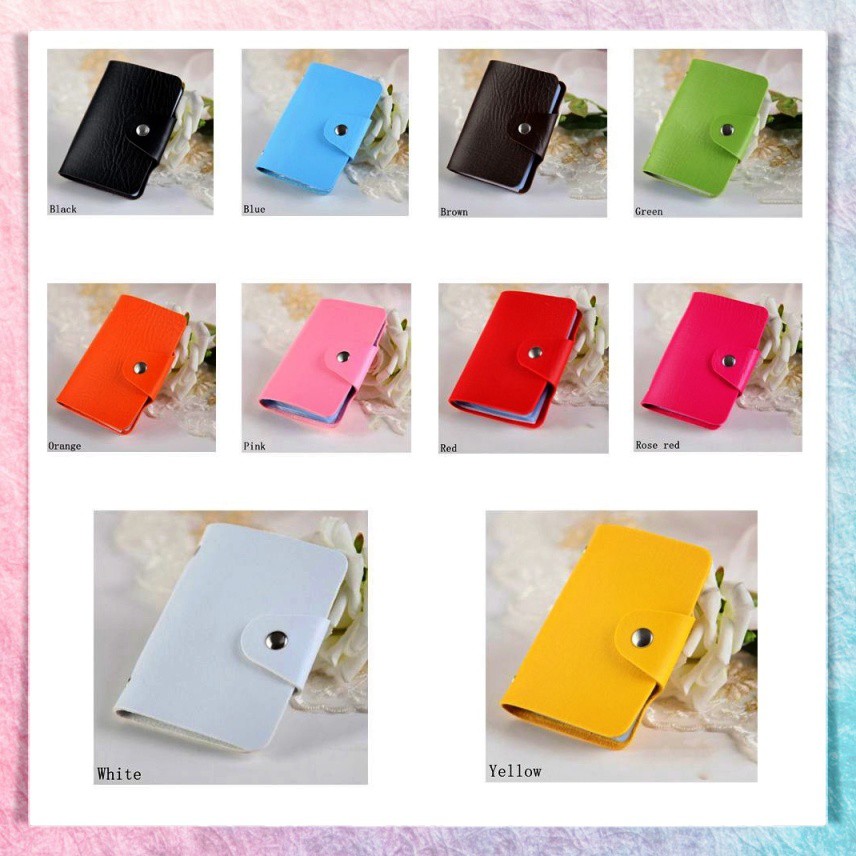 Dompet Kartu ATM | Dompet Kartu Wanita / Pria | Dompet Kartu Kulit Isi 24 | Card Holder Organizer