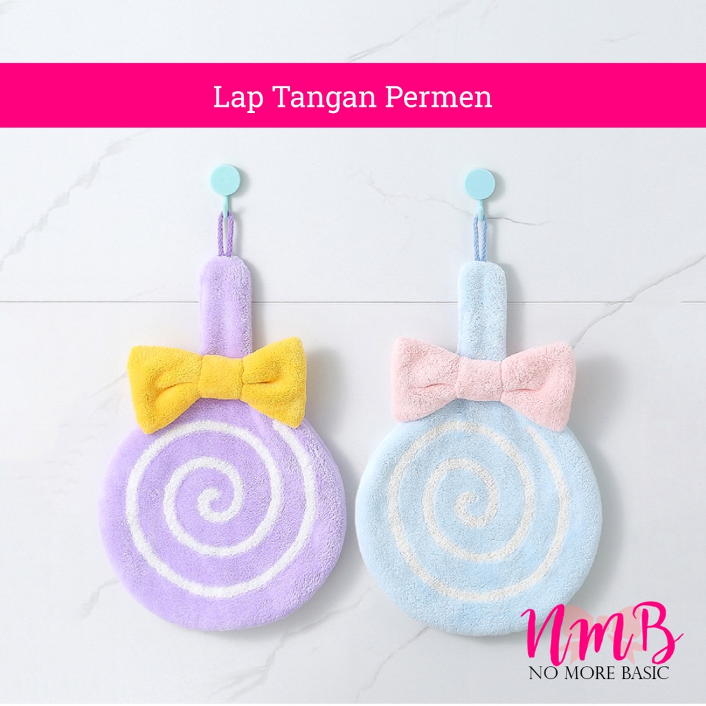 Lap Tangan Gantung Lolipop / Handuk Tangan Gantung Bentuk Permen / Handuk Anak / Hand Towel