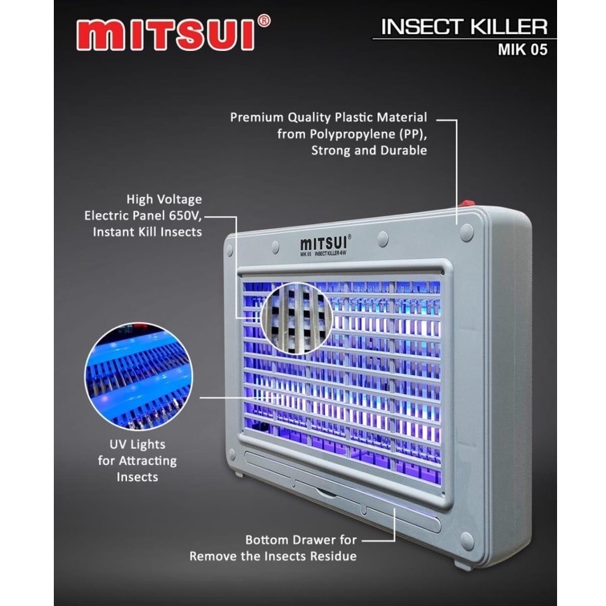 Mitsui MIK05 Perangkap Nyamuk Lalat Serangga Elektrik Otomatis