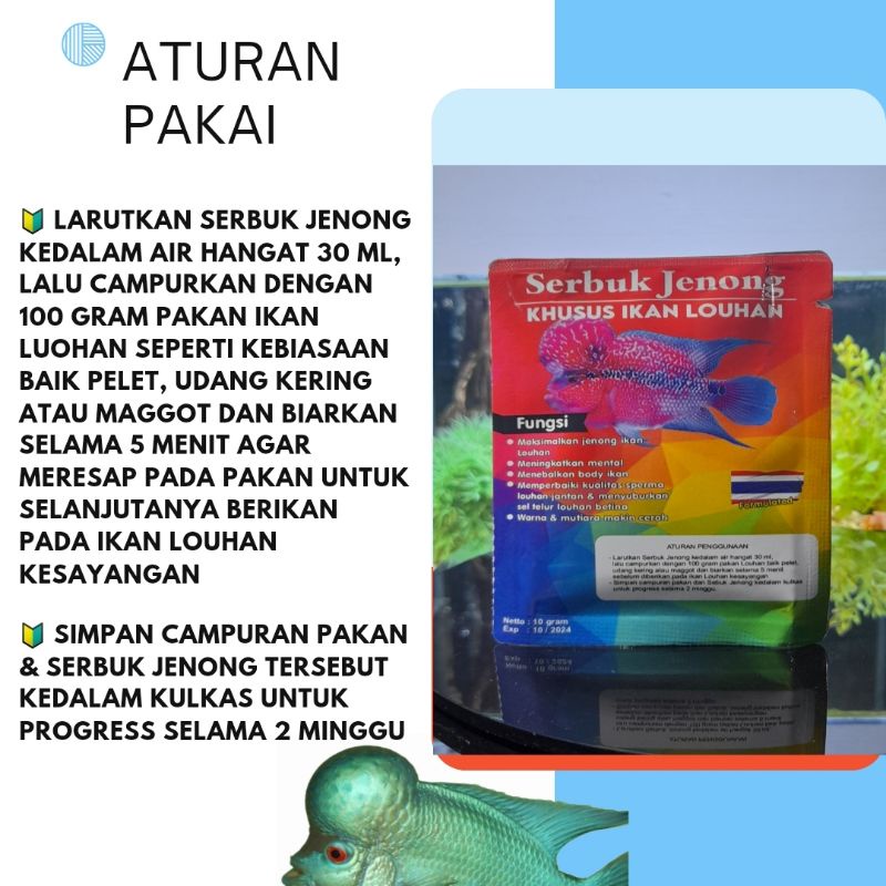 Serbuk Jenong untuk Menaikkan Jenong ikan Louhan Original