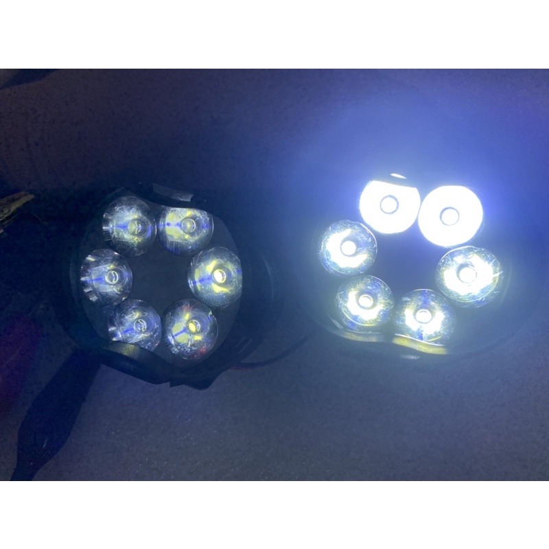 Lampu sorot tembak motor mobil 6 led ISI 2 PC