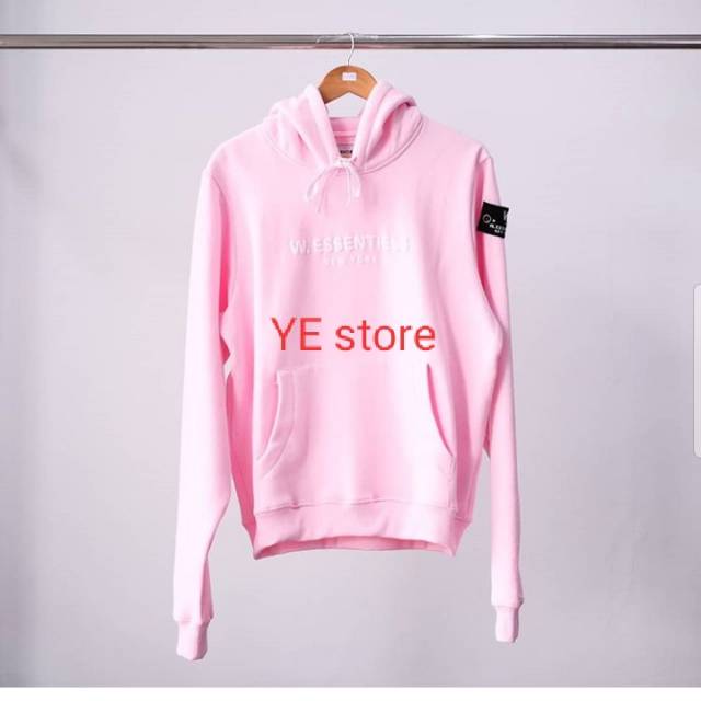 W. Essentiels hoodie soft pink original