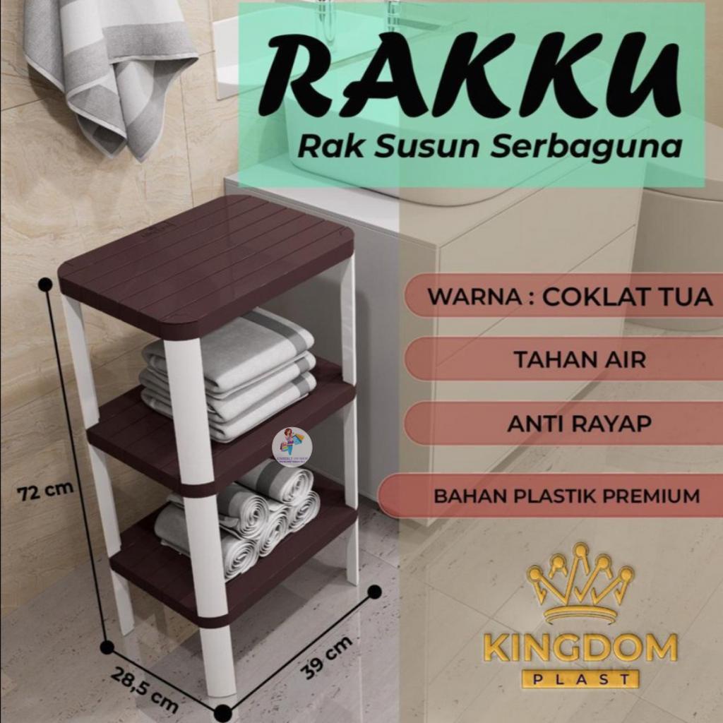 Rak Susun 3 Tingkat Serbaguna Rakku Kingdom Plastik